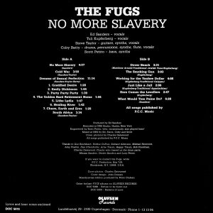 back cover of No More Slavery by the Fugs