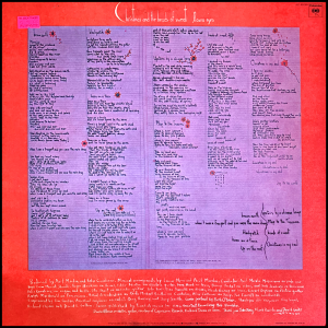 back cover of Christmas and the Beads of Sweat by Laura Nyro