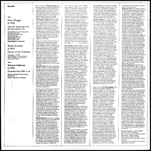 back cover of Acoustic Research Contemporary Music Project, volume 2
